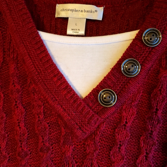 💋Christopher & Banks Large Causal Sweater. - Picture 5 of 6